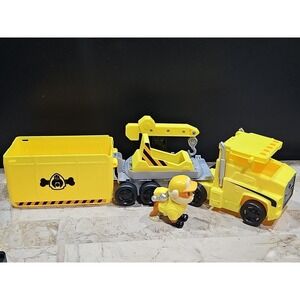 PAW Patrol Big Truck Pups Rubble Rescue Truck and Action Figure Yellow